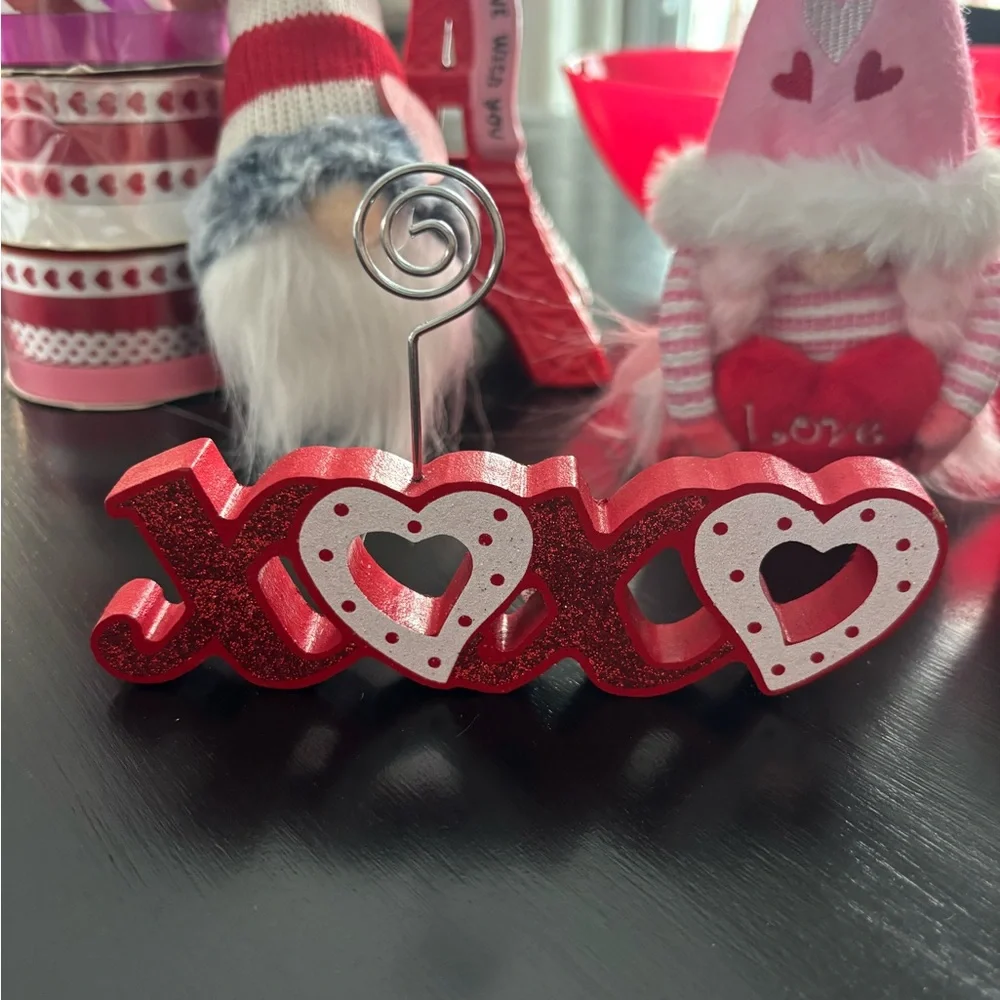 Valentines Holiday Decor Bundle Ribbon Gnomes ooh la la Target Magnet Buddies